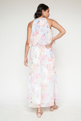 Floral Partywear Jumpsuit, Multi Color, image 3